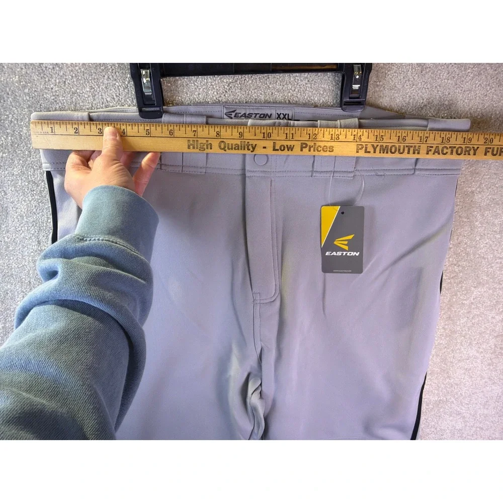 Easton Pro+ Knicker Baseball Pants Adult XXL Gray Black‎ Piped A167105GYBK NEW